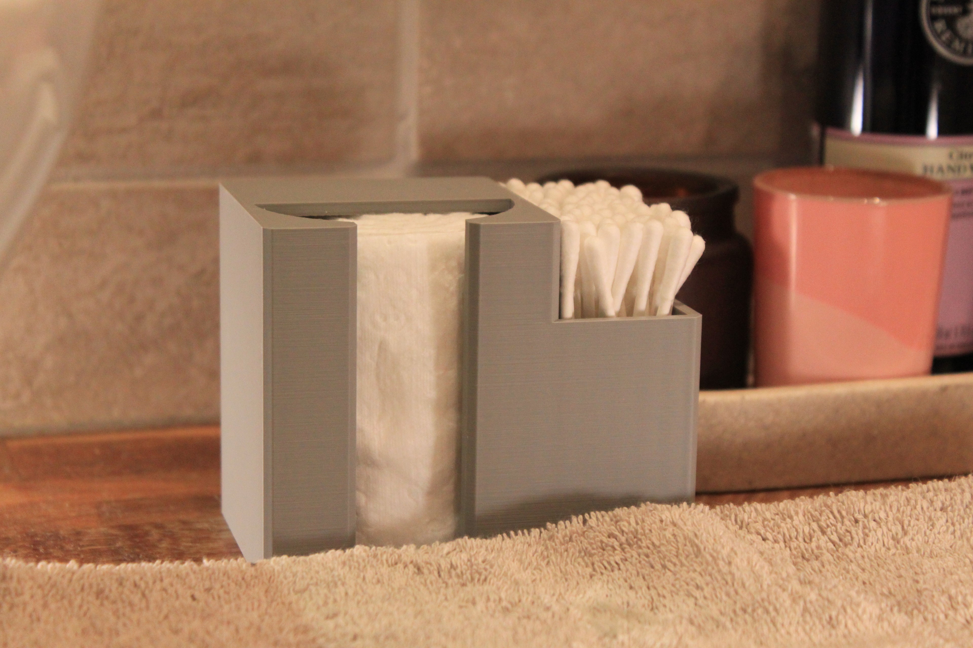 Bathroom Cotton Woolpads & Cotton Buds Holder